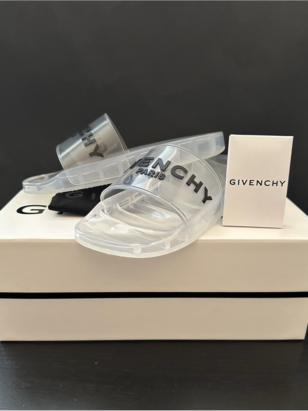 Givenchy Paris Signature Slides Transparent